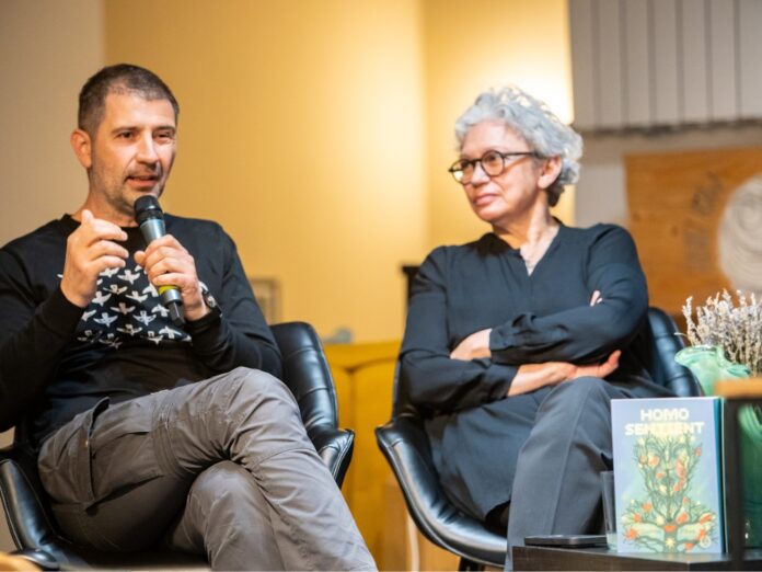 Autorul Gabriel Păun și actrița Oana Pellea